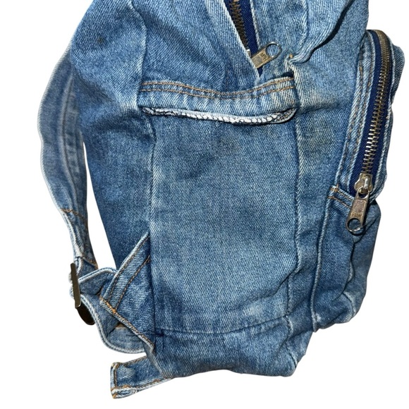 Vintage Rugged Exposure Denim Backpack Blue Jean 90s Y2K Bag - Picture 4 of 12
